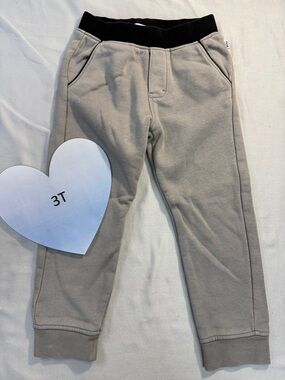 Hugo Boss - Kids 3T Grey Sweatpants with Black Waistband